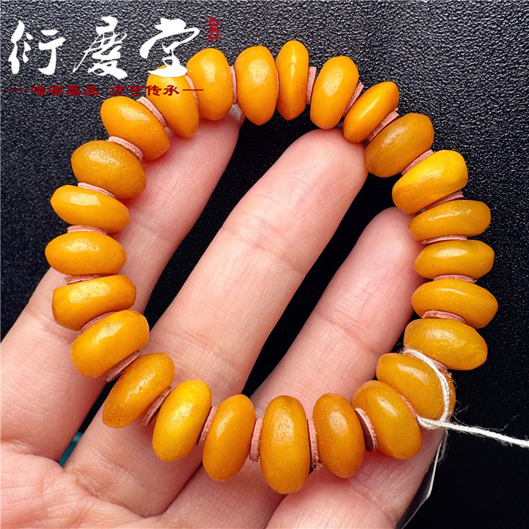 原矿古董老蜜蜡墩子老型珠男女文玩手链老蜜蜡随形珠手串-阿里巴巴