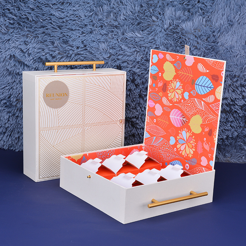 2022中秋节礼盒中国风6/8粒装方形创意国潮月饼盒批发 月饼礼盒