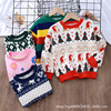 Girls and boys 2022 new pattern Christmas Happy New Year Sweater Korean Edition Western style Plush thickening jacket children Sweater