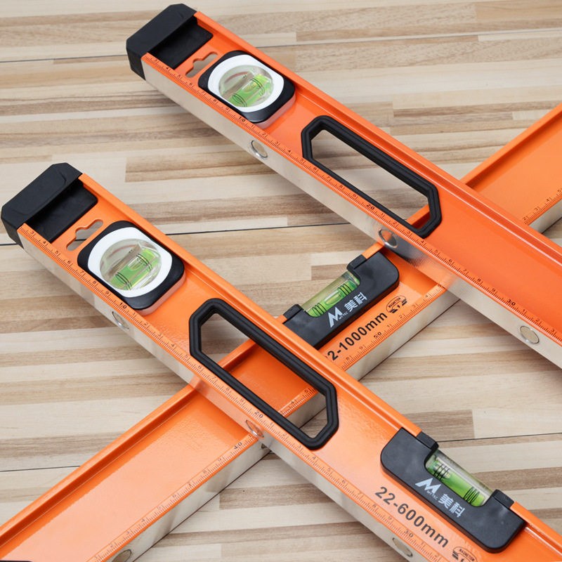 水平尺高精度实心铸铝合金小水泡靠尺防摔平水尺迷小型强磁平衡仪