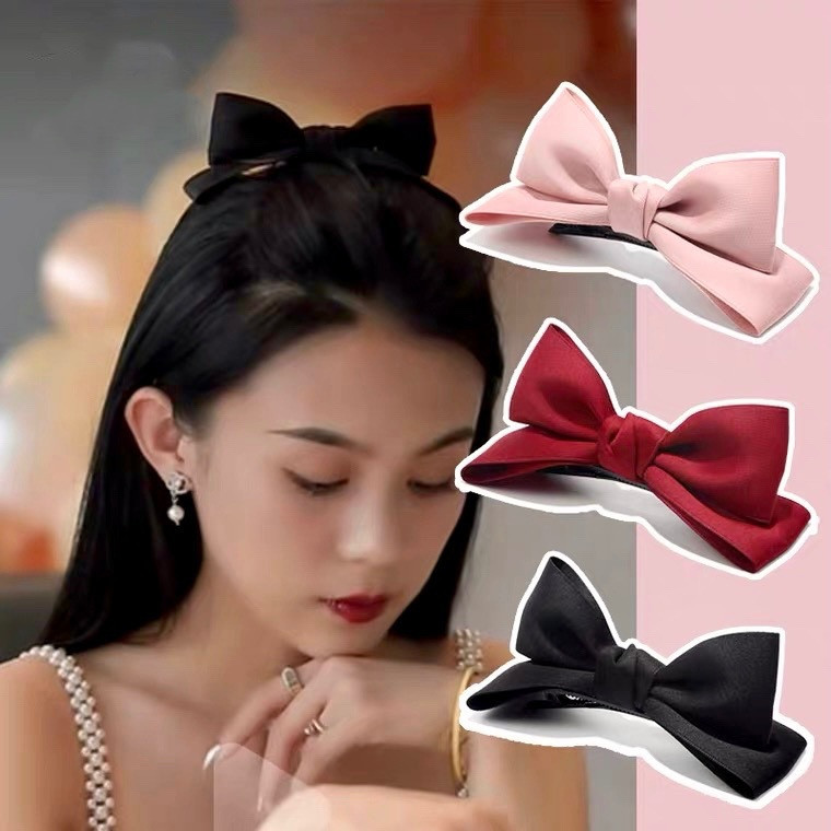 立体蝴蝶结发夹发饰发卡鸭嘴夹猫耳朵顶夹可爱网红少女小女孩头饰