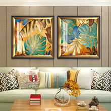 美式客厅装饰画后现代轻奢沙发背景墙面壁画单幅抽象欧式玄关挂画