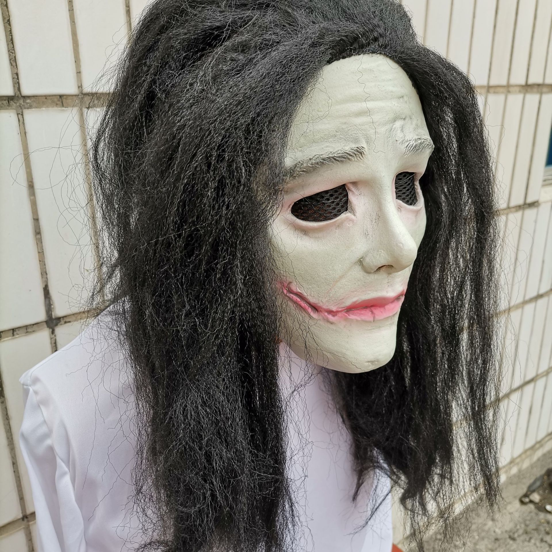 万圣节恐怖道具鬼屋密室逃脱npc装扮贞子男女鬼脸cospaly头套面具