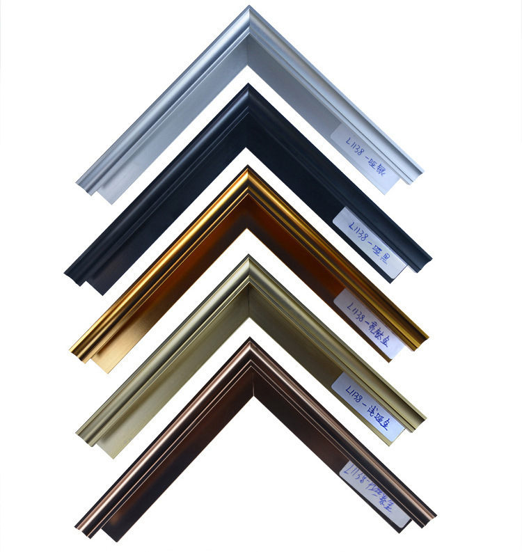 铝合金相框线条多边形型材拉丝海报边框执照框铄金画线条厂家直销