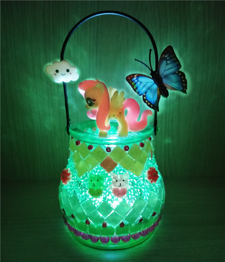 新款创意马赛克水晶彩瓶幼儿园儿童手工diy粘贴画制作材料包玩具