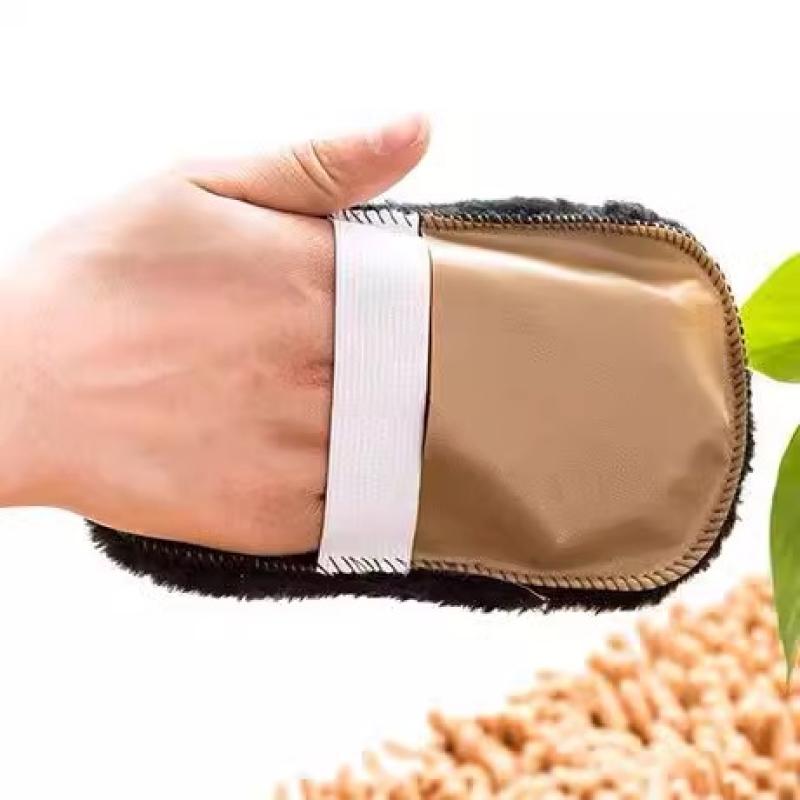 5y皮鞋擦鞋布擦鞋油抛光手套式绒面抛光布鞋擦鞋刷清洁膏其他