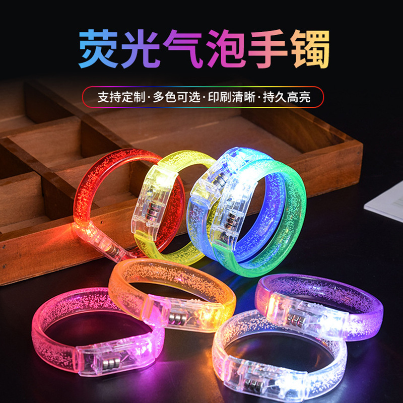 Concert Luminous Bracelet Acrylic LED Flash Bracelet Support Fluorescent Bracelet Event Cheering Props Logo