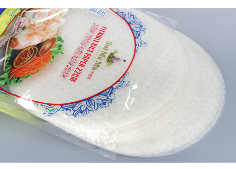 越南春卷皮水妈妈低脂透明薄饼米皮米纸卷生食油炸商用家用