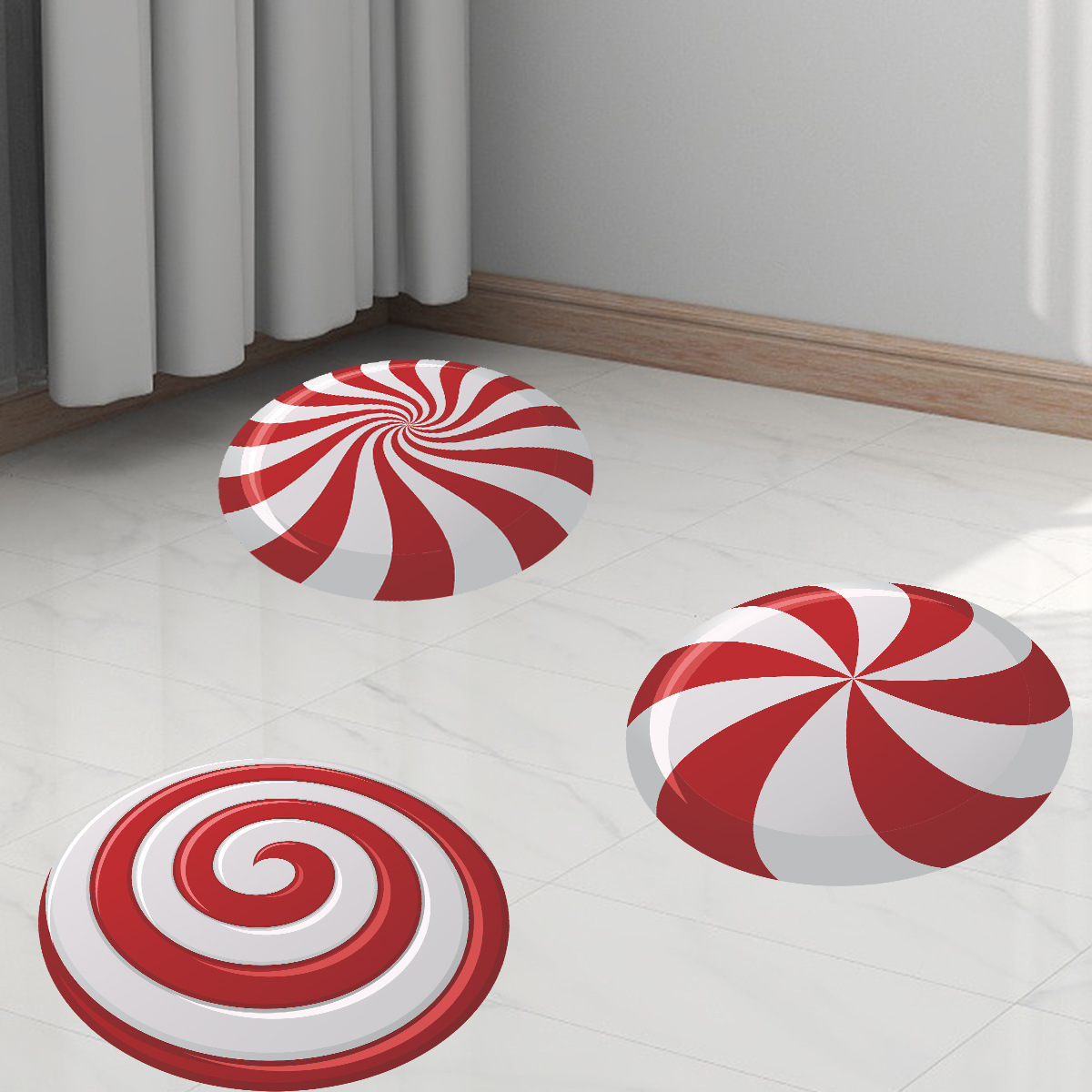 新款xmas001-003圣诞节儿童房间卡通糖果地贴橱窗玻璃