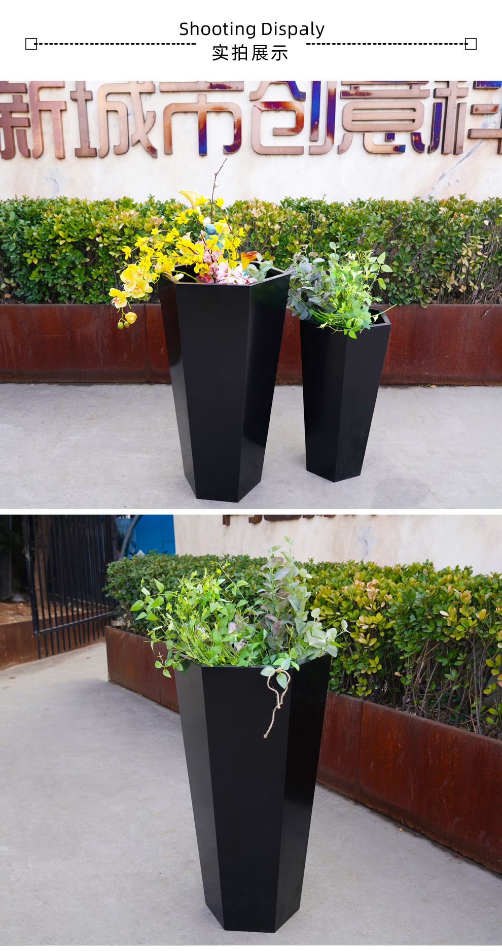 不锈钢花箱花钵户外花箱园艺花箱花器商场办公室售楼景观花箱花槽