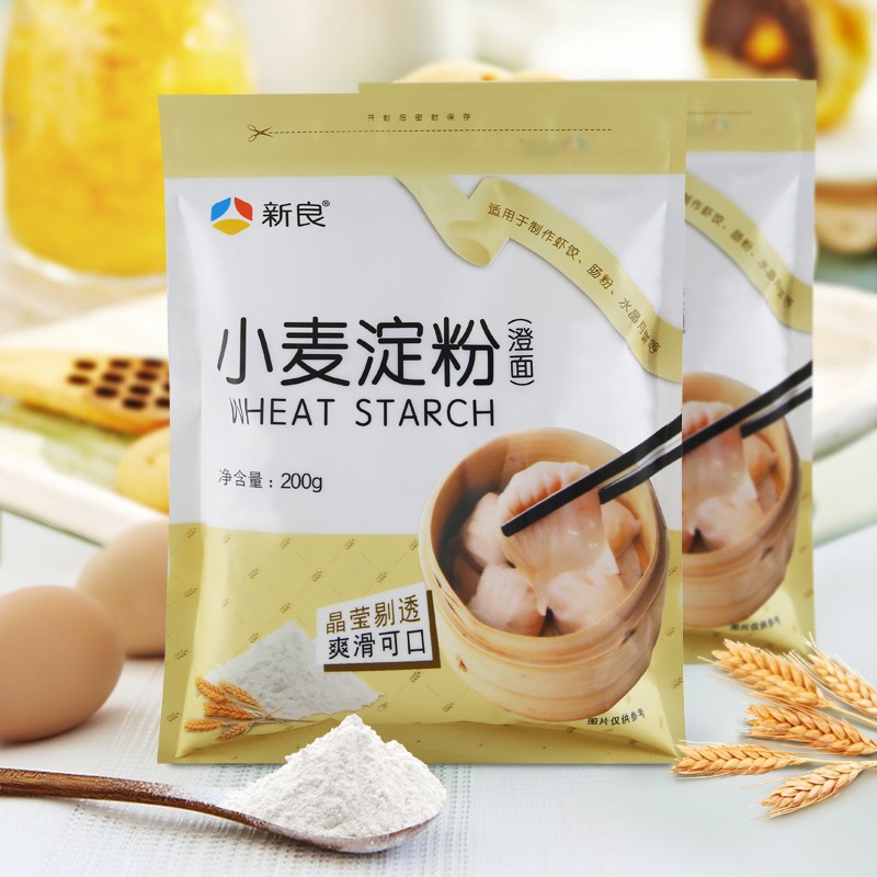 新良澄面200g小麦淀粉澄粉面粉青团汤圆水晶虾饺肠粉家用烘焙材料