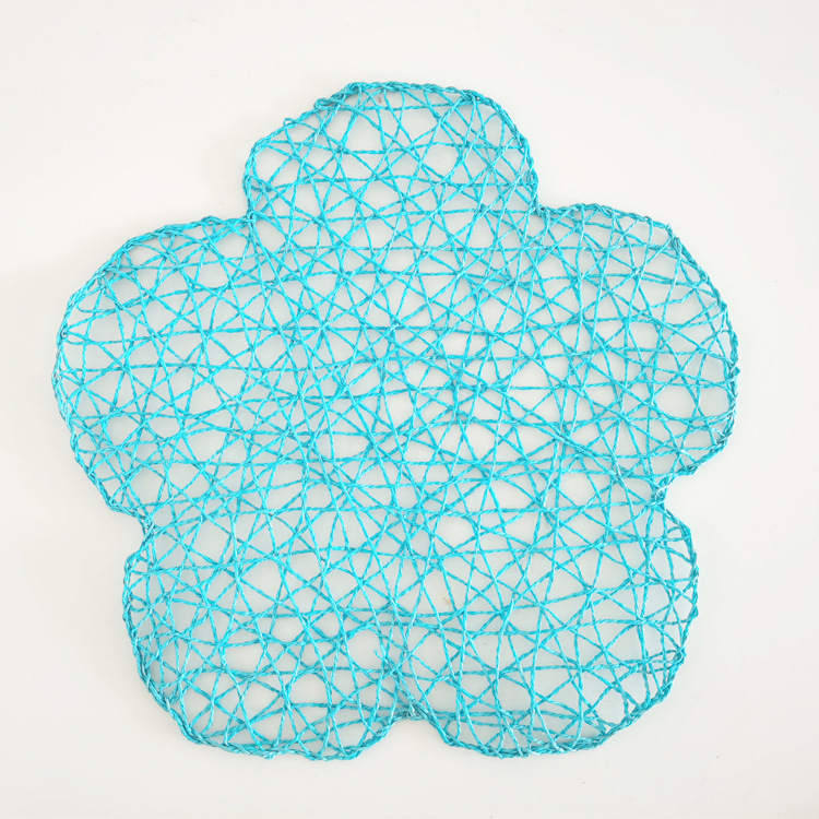 花形细纸绳乱编餐垫心形餐桌装饰垫茶杯垫碗垫盘子垫西餐厅垫子