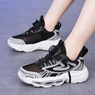 儿童单网运动鞋男童透气网面跑步鞋学生防滑球鞋中大童潮流篮球鞋