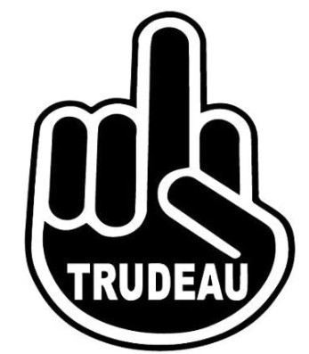 外贸trudeau 特鲁多个性文字手势汽车贴纸装饰冰箱滑板笔记本贴纸