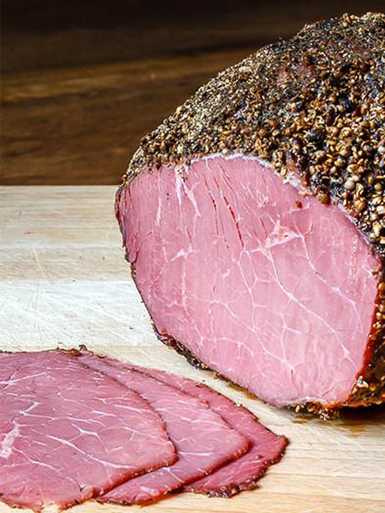beretta烟熏黑胡椒牛肉整块1kg即食牛肉切片200g轻沙拉汉堡三明治