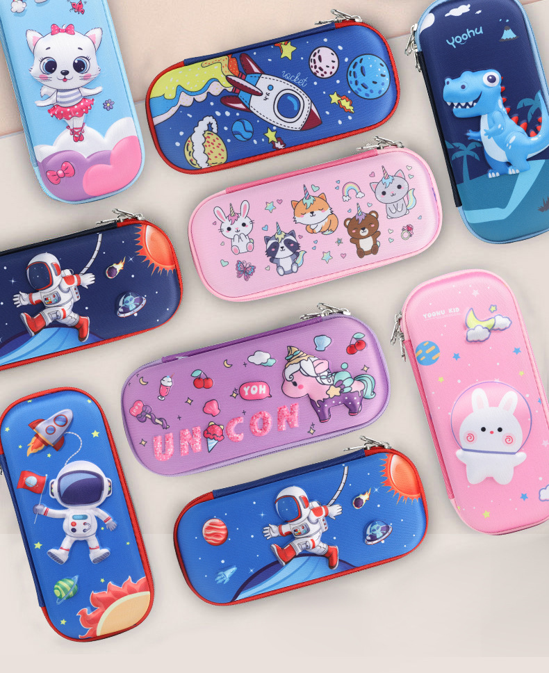 新款笔袋小学生儿童文具盒多功能幼儿园创意铅笔盒男批发卡通笔盒