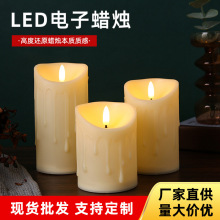 遥控LED电子蜡烛灯电池式仿真子弹头蜡烛小夜灯 生日婚庆道具摆件