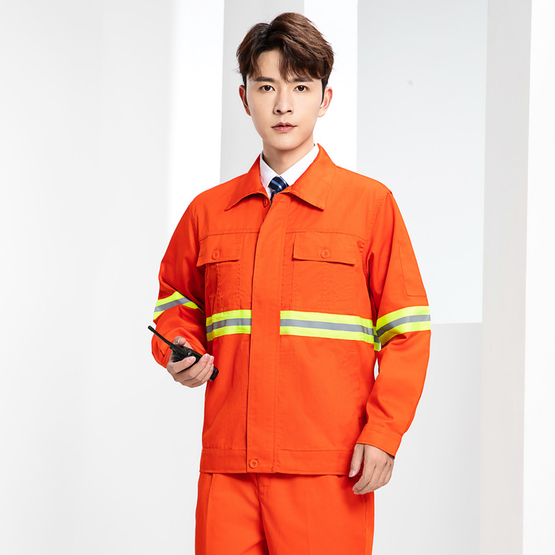 春秋款涤棉环卫服绿化园林套装 公路市政工作服耐穿透气制服工装