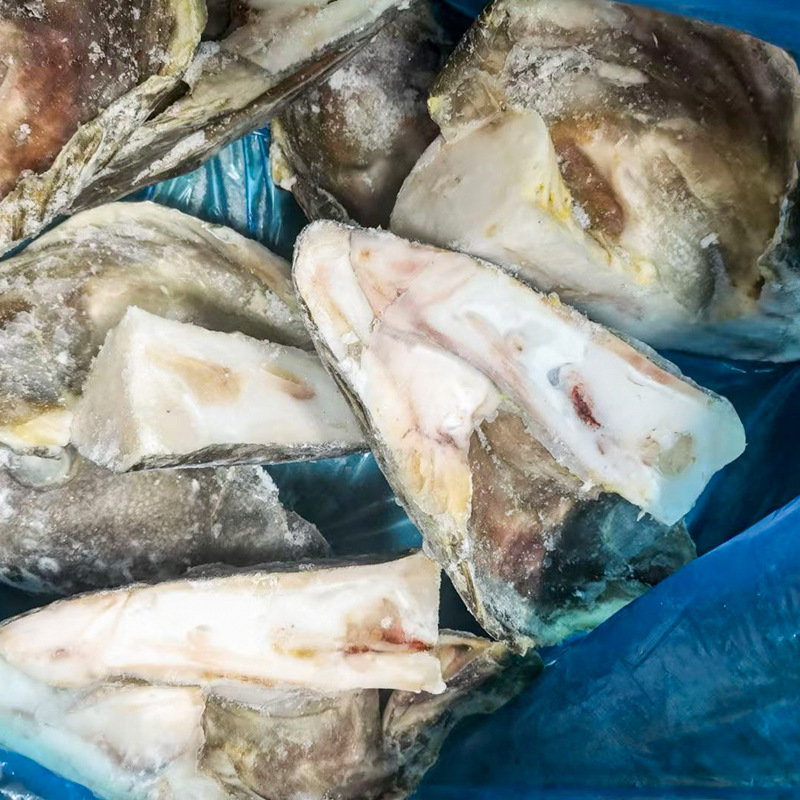 银鳕鱼头深海鱼头开片船冻鳕鱼头酒店餐厅剁椒鱼头下巴肉10kg