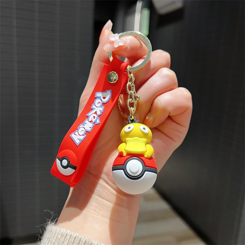 Creative Cartoon Pokémon Poke Ball Keychain Cute Squirtle Charmander Pet Poke Ball Key Chain