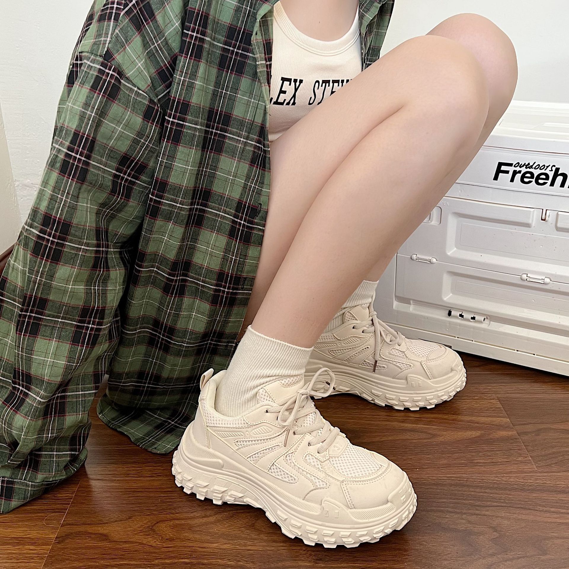 女王范百搭老爹鞋女2022春秋新款透气轻便街拍潮流休闲运动鞋