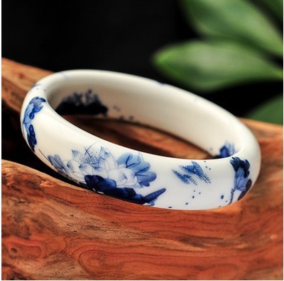 景德镇陶瓷手镯子手工青花瓷生日礼物中国风女新鲜出炉全新民族风