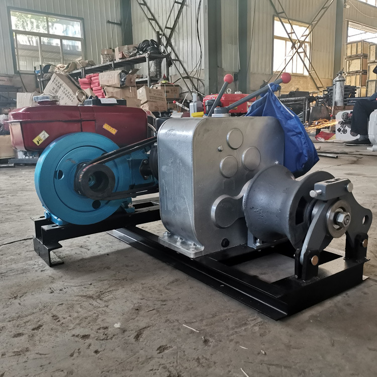 绞磨机柴油机动绞磨机电动汽油绞盘3t5吨电缆牵引机8吨卷扬绞磨机