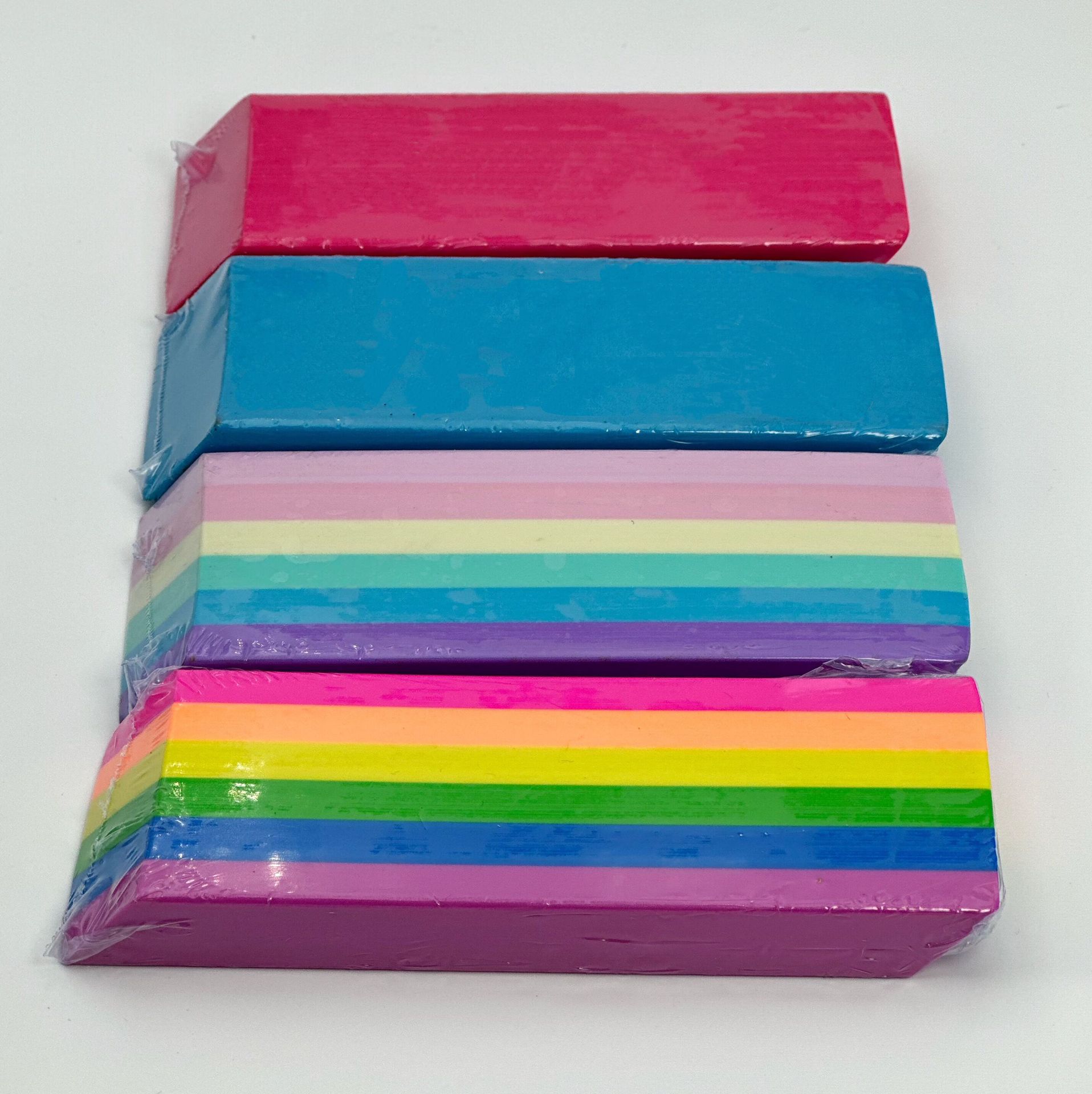 Large Rainbow Eraser Printable Logo Student School Supplies Stationery Set Wholesale Factory Custom Eraser