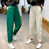 Washed cotton Autumn and winter new pattern Haren pants Easy Large Show thin Jean Cotton Carrot pants Twill Cotton leisure time Panties Washed cotton Autumn and winter new pattern Haren pants Easy Large Show thin Jean Cotton Carrot pants Twill Cotton leisure time Panties