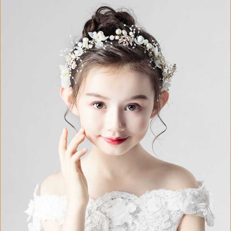 Girls Headdress Mixed Batch Garland Children's Korean Style Super Mori Crown Princess Flower Girl Headdress Flower Wedding Bridal Gown Accessories