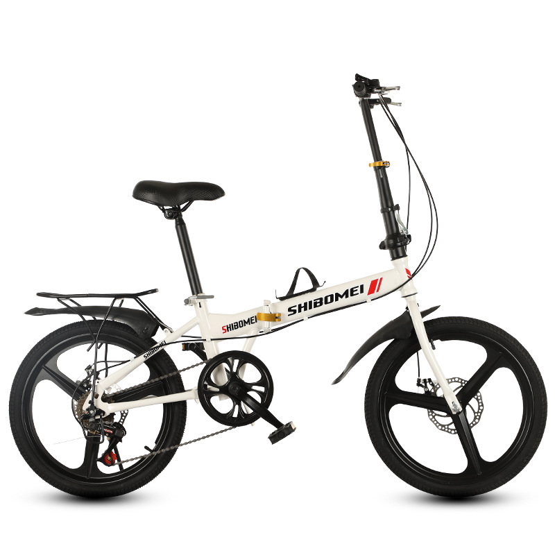 20-Inch Folding Variable Speed Bike Disc Brake Male and Female Adult Student Bicycle Children Adult Foldable and Portable Bicycle