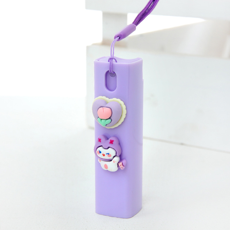 Love Cartoon Lanyard Storage Bottle Portable Press Type Spray Bottle Outdoor Carry Hanging Cosmetic Water Sprinkling Can