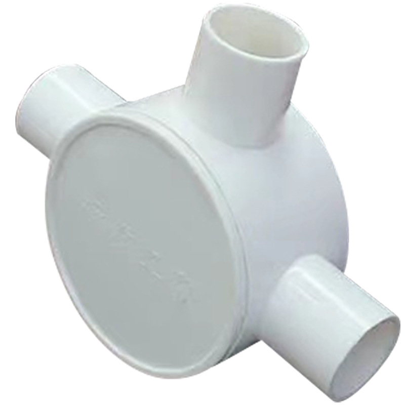 司令盒25圆三通明装过路分线盒 32三叉四叉接线盒pvc司令箱连盖