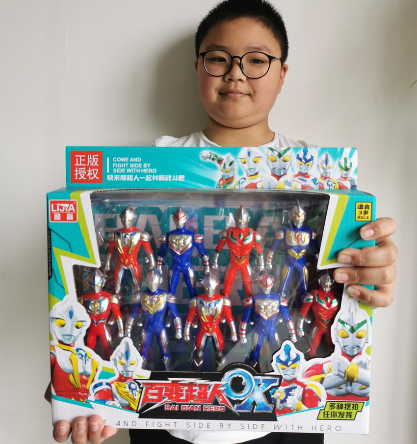 Children's Gift Box Changeable Superman Ultraman Monster Doll Training Class Institution Gift Boy Toy Wholesale