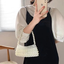 珍珠包包夏手工编织包包diy串珠材料包自制法式复古手提女包成品