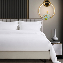 五酒店床上用品四件套棉床单被套宾馆白色布草床品