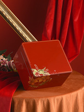 珐琅彩陶瓷钢琴烤漆木盒茶叶包装盒空礼盒花茶密封罐logo
