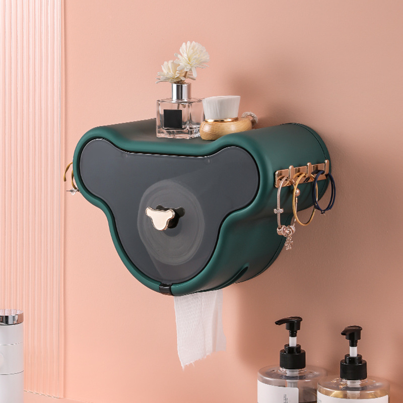 Cloud Tissue Box Rack Punch-Free Wall-Mounted Toilet Paper Roll Holder Toilet Rack