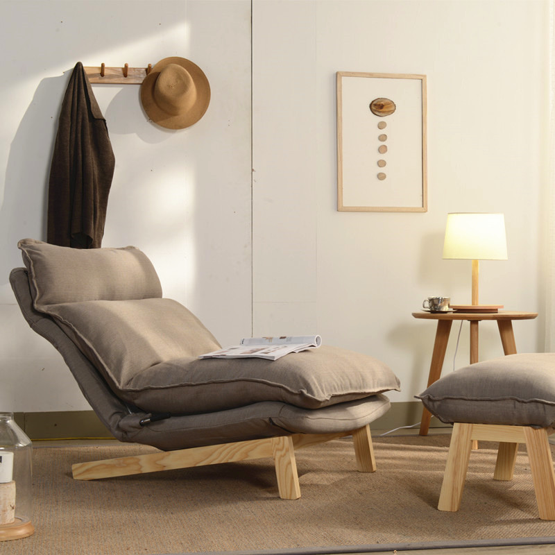 懒人沙发榻榻米卧室客厅小户型阳台折叠躺椅单人沙发椅