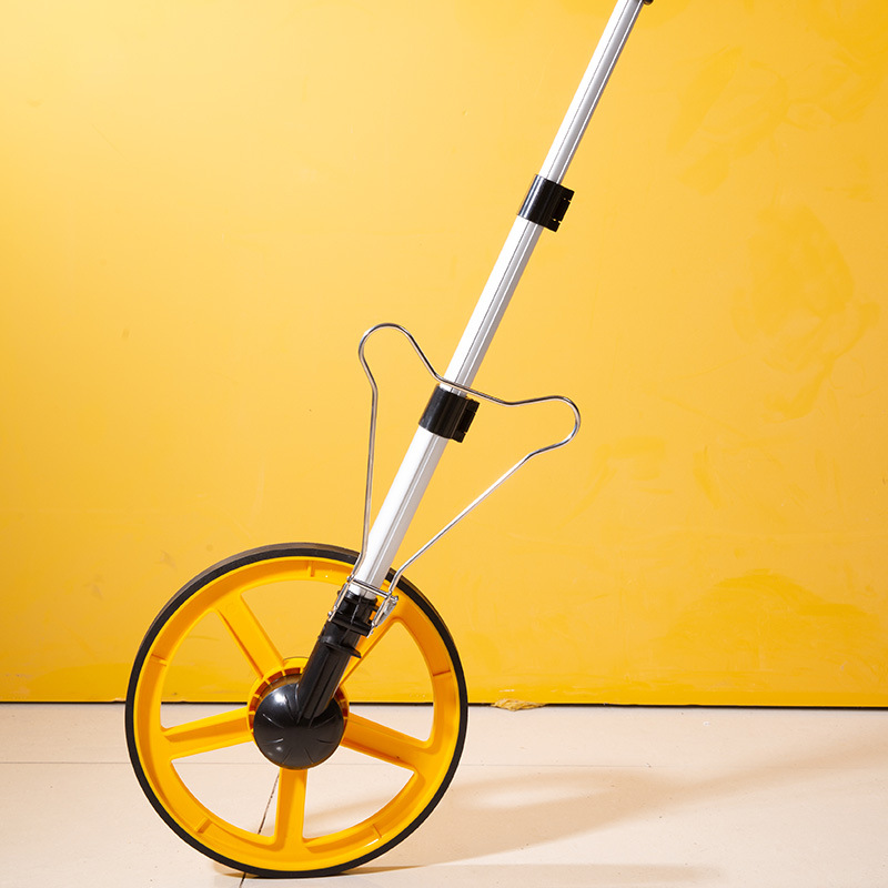 得力轮式测距仪手推车量路尺户外显滚轮式测量仪器dl4179