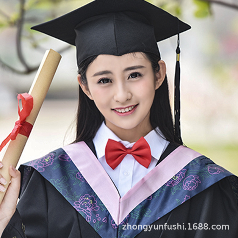 批发学士服毕业礼服学位大学生工科本科文科硕士博士学士帽导师袍