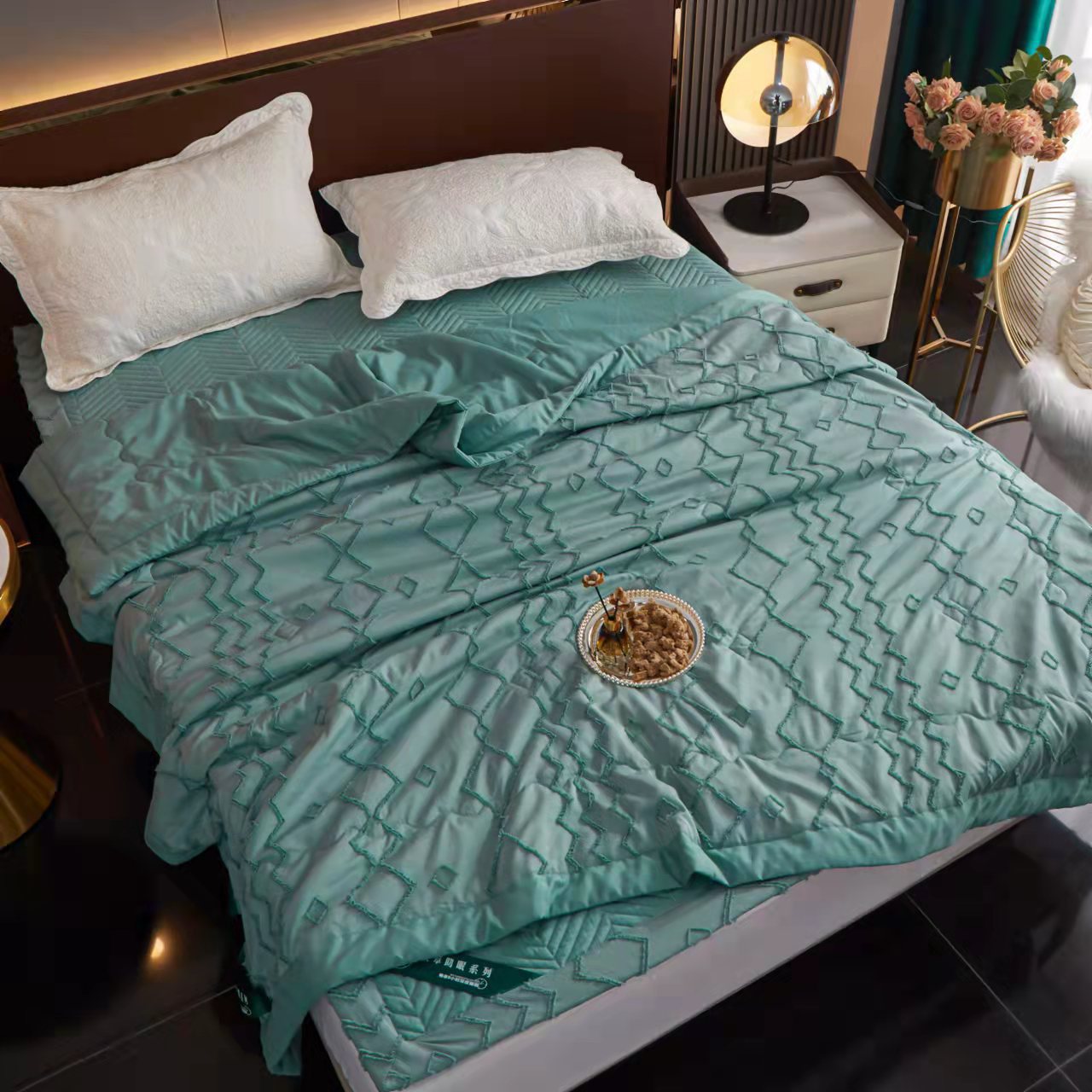 艾绒夏凉被纯艾绒艾草空调被床垫家用夏季被子一件代发送礼礼品