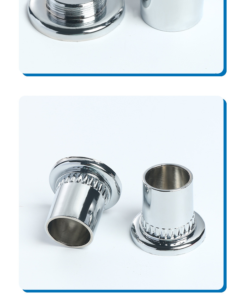 锌合金加厚镀铬圆管扣兰衣柜挂衣杆阳台晾衣杆浴室固定底座