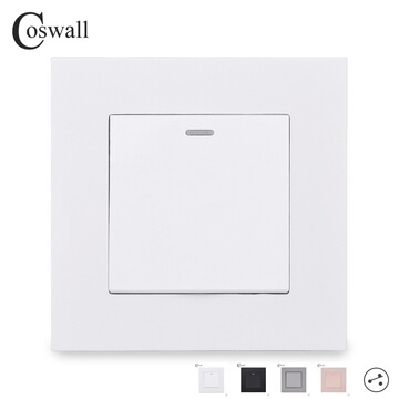 86型pc面板白色翘板开关一开双控 16a暗装墙壁开关家用黑白灰金