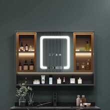 智能浴室镜柜挂墙式带灯除雾小户型卫生间收纳柜一体镜子柜置物架