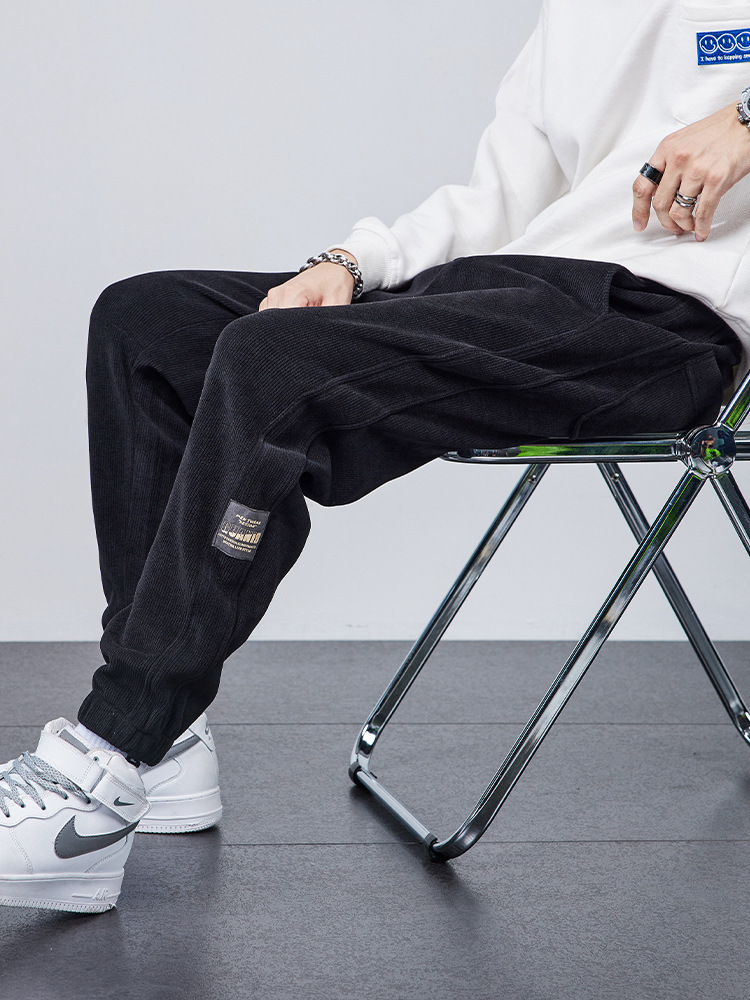 Pants Men's Spring and Autumn 2022 New Trousers Corduroy Casual Pants Loose Sports Fashion Brand Tappered Work Clothes Sweatpants Winter