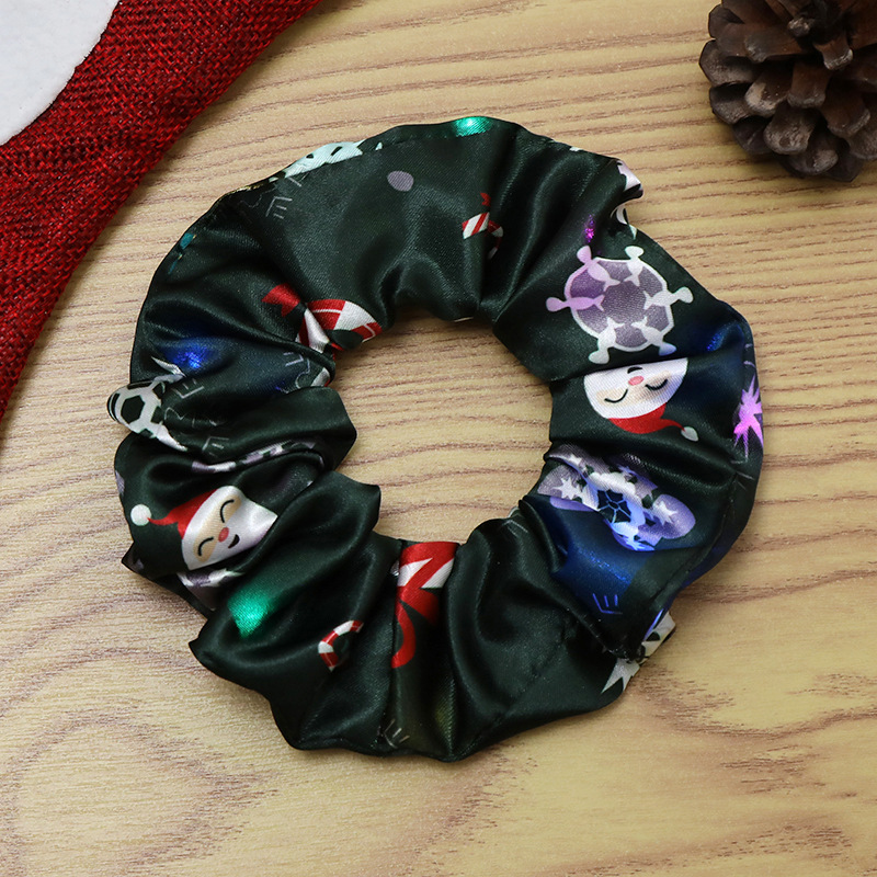 New Christmas Large Intestine Ring Hair Rope Luminous LED Light Large Intestine Hair Ring Hair Accessories Girl Heart Tie-up Hair Head Rope