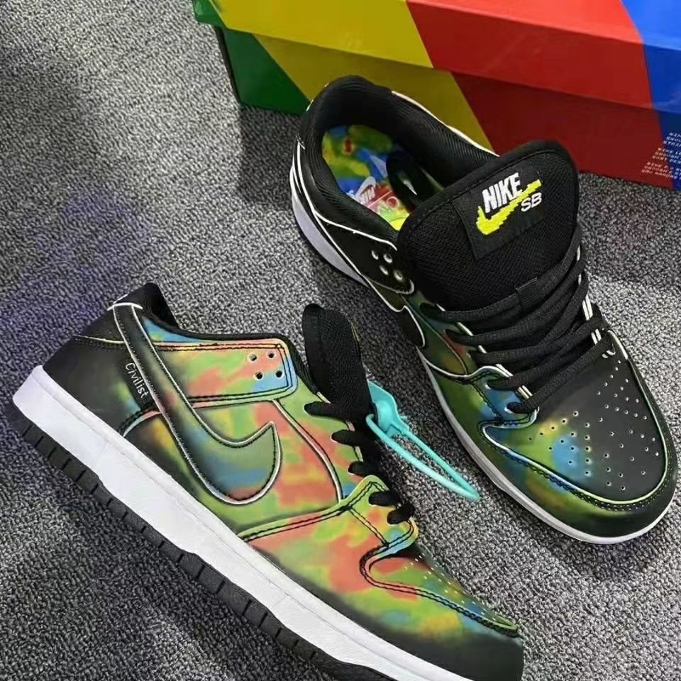 新款aj2022热成像变色龙低帮男女韩版休闲情侣滑板潮鞋学生运动鞋