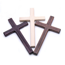 跨境电商12*7cm 纯手工木制十字架手执十字架礼品赠品