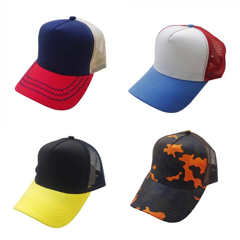 Summer Mesh Hat Light Panel Stitching Baseball Cap Men and Women Outdoor Mesh Breathable Sun Hat Mesh Five Pieces Peaked Cap